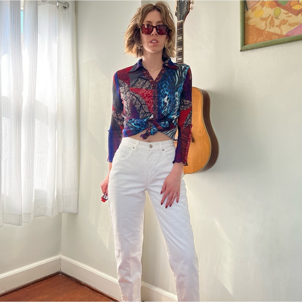 Vintage White Mom High Waisted London Jeans